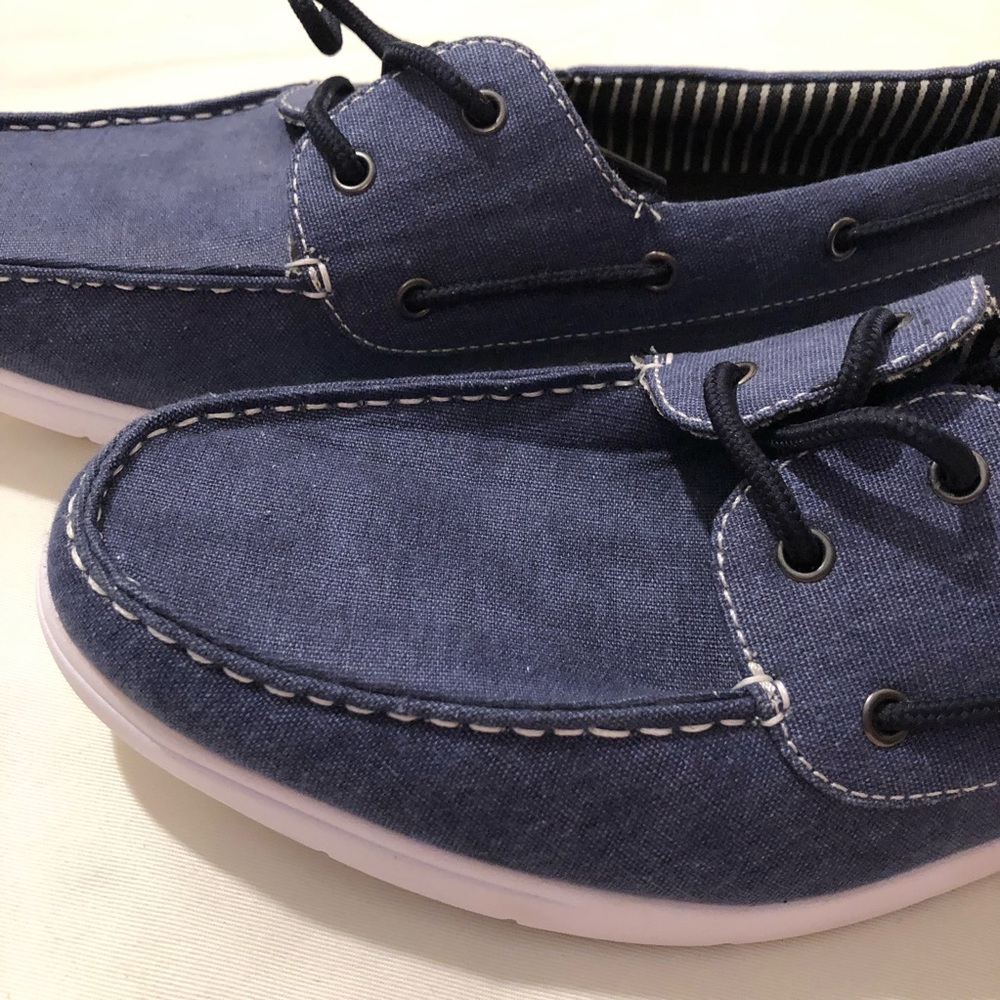 David Stone Denim Boat Loafer/ Shoe - Picture 3 of 14